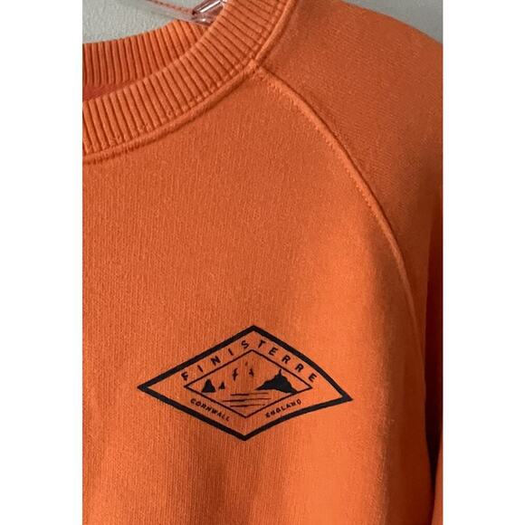 Tinisterre Mens Bright Orange Sweater Pullover Size Medium Comfy Sweatshirt - Picture 4 of 8